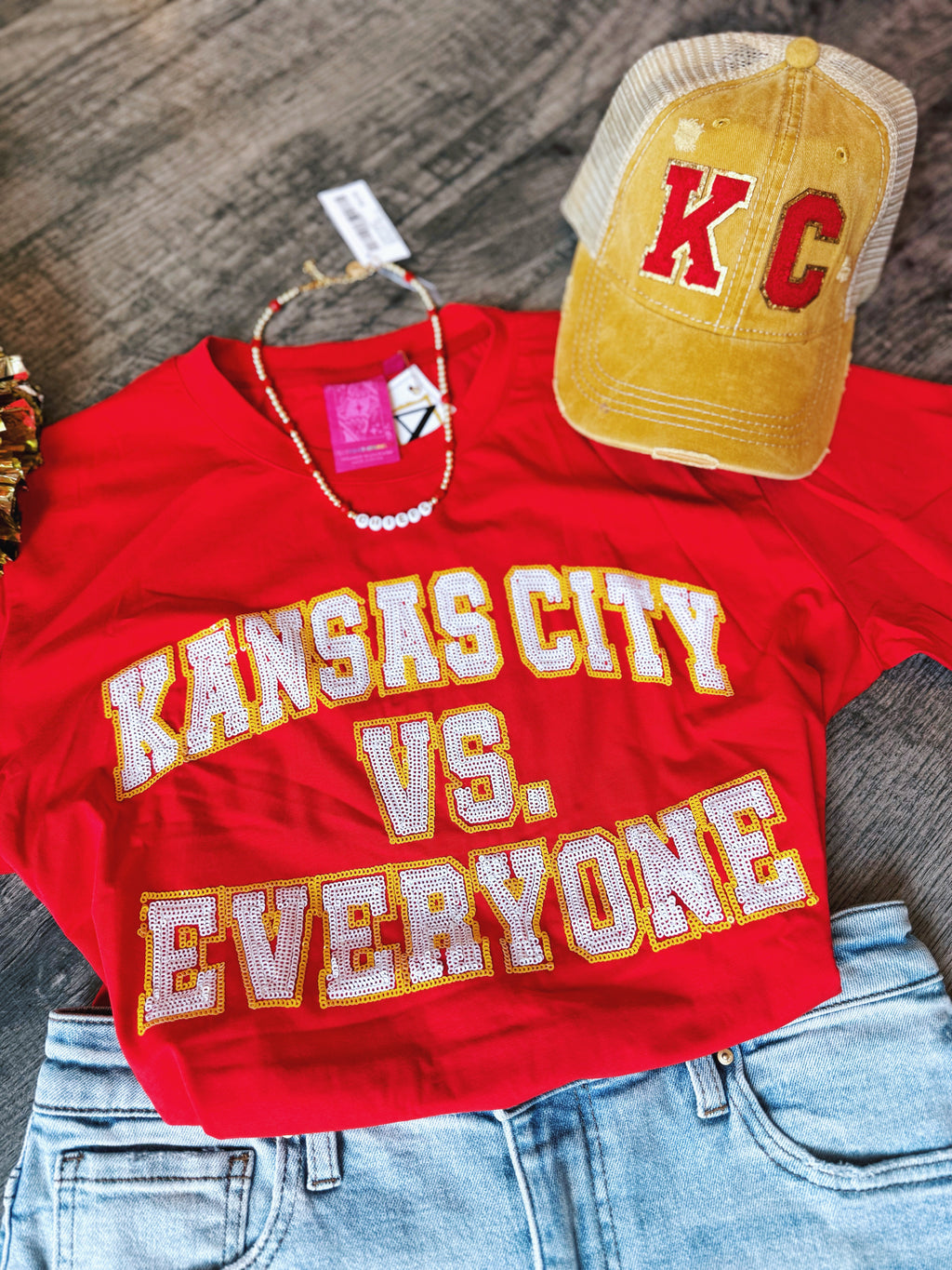 Kansas City vs. Everyone Tee - Queen of Sparkles x Amelia's Collab