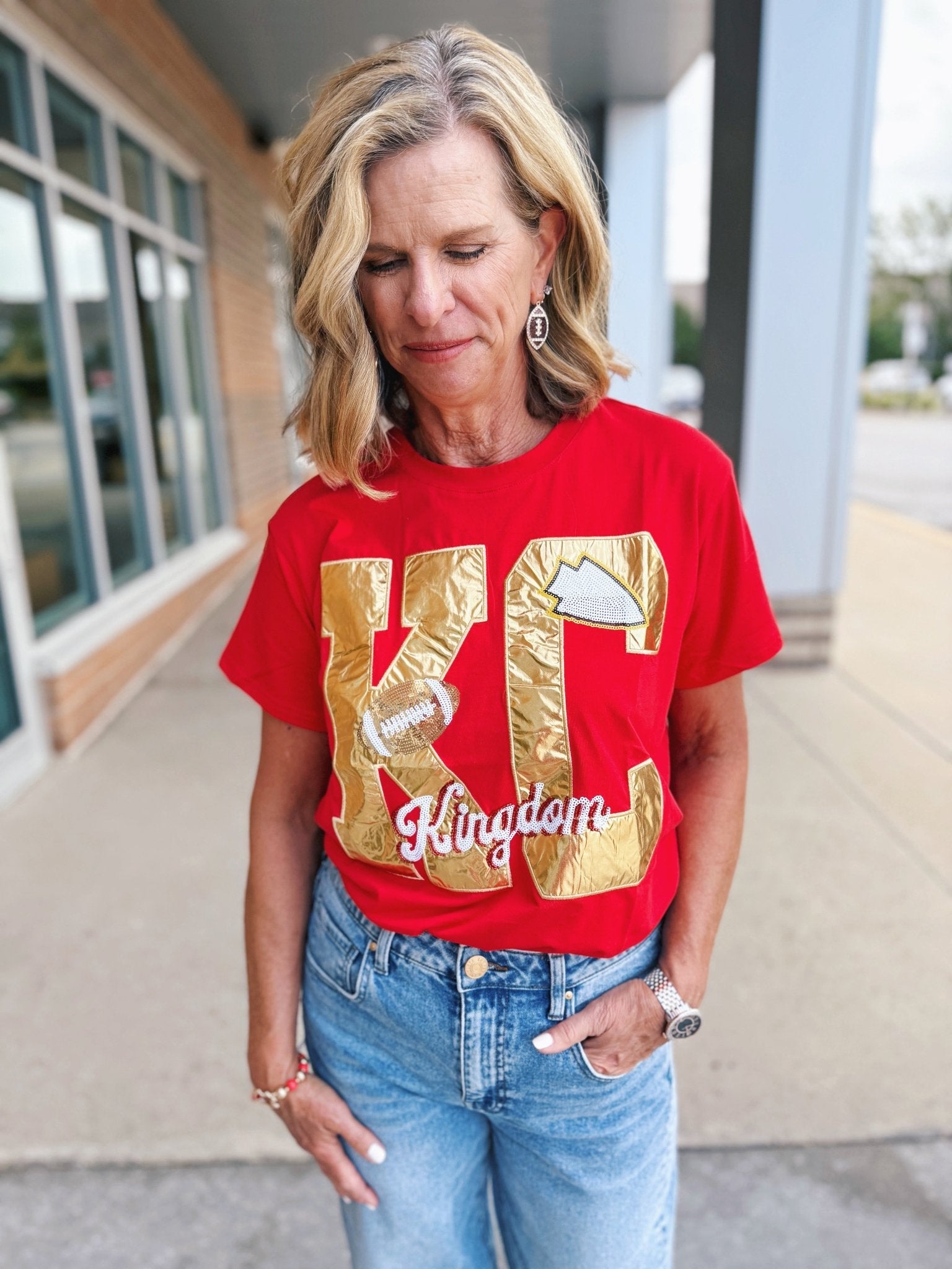 RESTOCK Metallic KC Tee - Queen of Sparkles X Amelia's Boutique - Amelia's Boutique