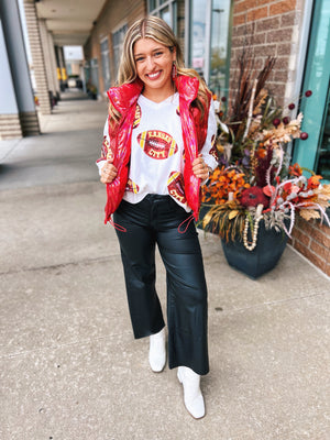 Kansas City Sequin Football QOS Custom Sweater