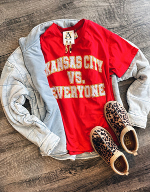 Kansas City vs. Everyone Tee - Queen of Sparkles x Amelia's Collab