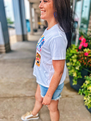Queen of Sparkles Red, White and Beer Tee
