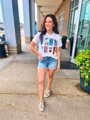Queen of Sparkles Red, White and Beer Tee