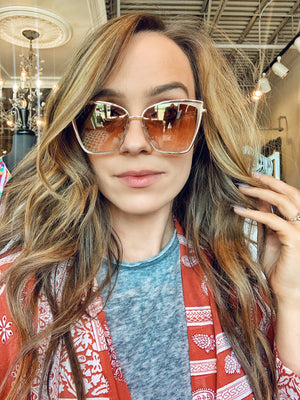 Diff Becky Gold Sunglasses