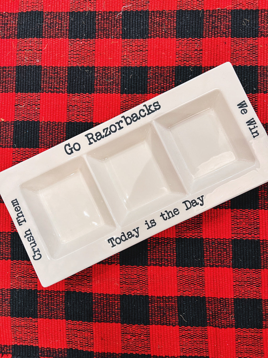 Razorback Game Day Ceramic Trio Dip Tray